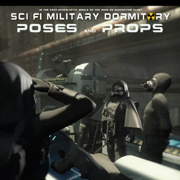SCI FI Military Dormitory Poses and Props