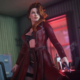 Sinful Nights Lingerie and Overcoat for Genesis 2 Female(s)