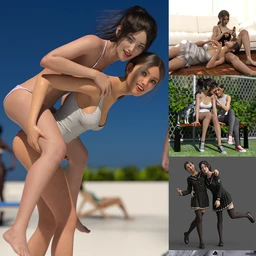 Sister Poses for Genesis 3 and 8 Female