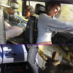 SUV Chase Scene Poses for Genesis 8