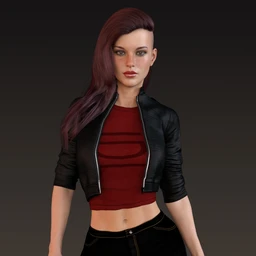 X-Fashion Spring Leather Outfit for Genesis 8 Female(s)