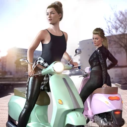 Z Belina Bike and Poses for Genesis 8.1 Female and Victoria 8.1