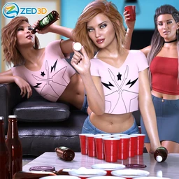 Z Drinking Games Props and Poses for Genesis 8