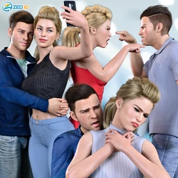 Z Everyday Couple Poses for Genesis 8 and 8.1