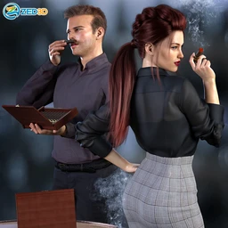 Z Smoke and Cigars Props and Poses for Genesis 8