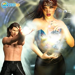Z Spell Casting Poses and Partials for Genesis 3 and 8