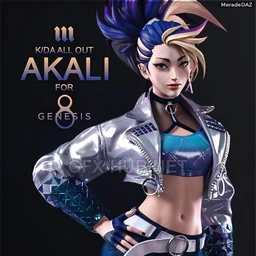 Akali KDA ALL OUT for Genesis 8 and 8.1 Female