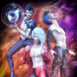 Anime Action Poses for Yuzuru 8 and Genesis 8 Males