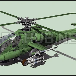 Apache Helicopter (Poser, Vue & Obj)