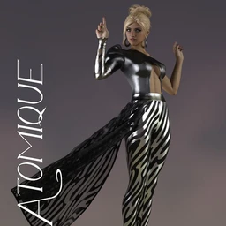 Atomique dForce pantsuit for Genesis 8 Females