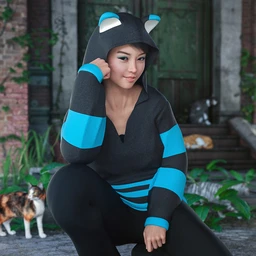 Casual Kitty Set for Genesis 8 Female(s)