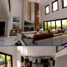 Chef’s Kitchen and Living