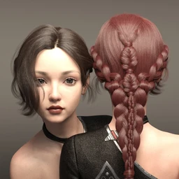 Cui and Cui Hair with Expressions for Genesis 8.1 Female
