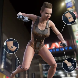 Cyber Implants for Genesis 8 Females