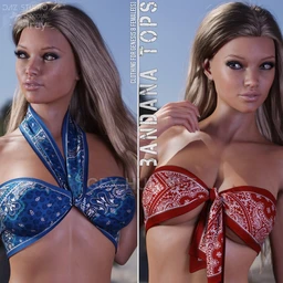 dForce Bandana Tops for Genesis 8 Females
