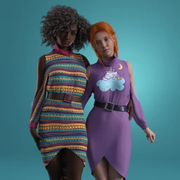 dForce Cold Shoulder – Graphic Knit Textures