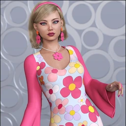 dForce Flower Power Outfit for Genesis 8 Female