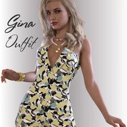 dForce Gina Outfit for Genesis 8.1 Females