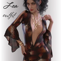 dForce Lea Homewear Outfit for Genesis 8.1 Females