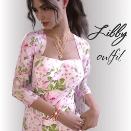 dForce Libby Holiday Outfit for Genesis 8 Females
