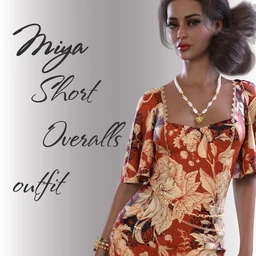 dForce Miya Short Overalls for Genesis 8.1 Females