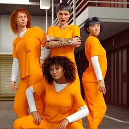 dForce Prison Inmate Clothing for Genesis 8 and 8.1 Females