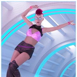 dForce Rave Party Outfit for Genesis 8 Female(s)