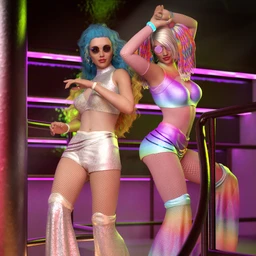 dForce Rave Party Outfit Textures