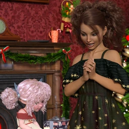 dForce Ruffle BN Off Shoulder Dress for Genesis 8 Females and Bugga Boo