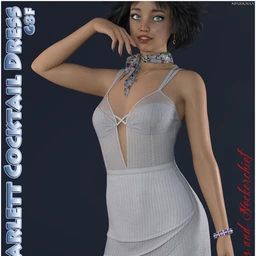 dForce Scarlett Cocktail Dress for Genesis 8 Females