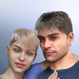 dForce Shy Style Hair for Genesis 8