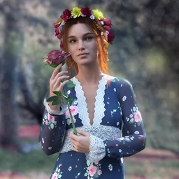 dForce YesterYear Nightgown Outfit for Genesis 8 Females