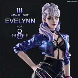 Evelynn KDA ALL OUT for Genesis 8 and 8.1 Female