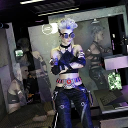 FF’s Cyberpunk Apartment Life Poses for Genesis 8 Female