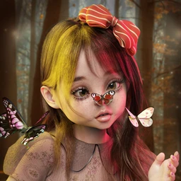 Flitterbye Butterfly and Poses for Genesis 8 Female