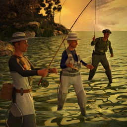 Fly Fishing Poses for Genesis 8 Males