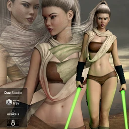 Galactic Fighter Outfit Set for Genesis 8 Female(s)