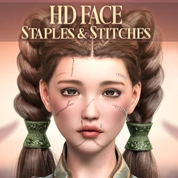 HD Face Staples and Stitches for Genesis 8 Females