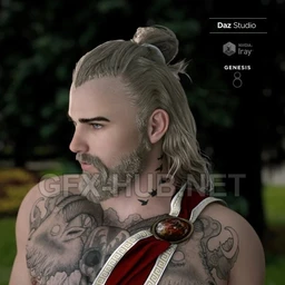 Herodius Hair and Beard for Genesis 8 Males