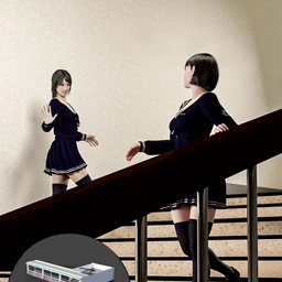 Japanese Neat Classroom Poses and Add on for Genesis 8 Female