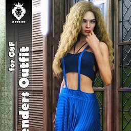 JMR dForce Suspenders Outfit for G8F