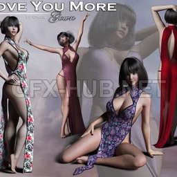 Love You More Gown for Genesis 8 Female