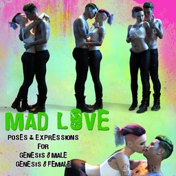 Mad Love – Couple Poses for Genesis 8 Male & Genesis 8 Female