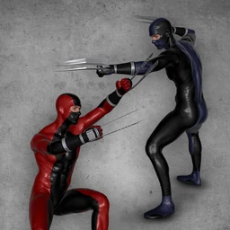 Modern Ninja Blades Poses for Genesis 2 Male(s)