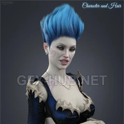 Monicia Character and Hair for Genesis 8 Female