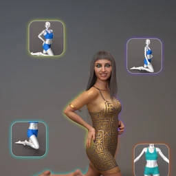 NG Build Your Own Kneeling Poses for Genesis 8 Female