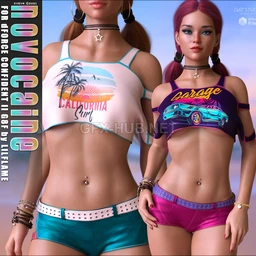 Novocaine Textures for dForce Confident II G8F