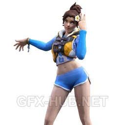 Overwatch D.Va Waveracer in Daz G8F