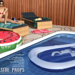 Poolside Props Daz Studio