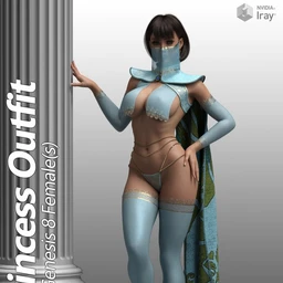 Princess Outfit for Genesis 8 Female